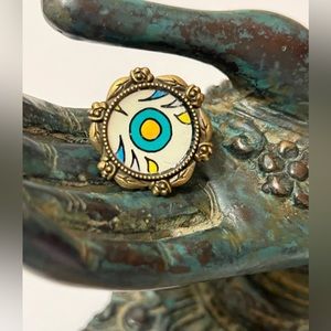 Handcrafted Antique Look Ring, Adjustable